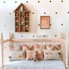 Gold polka Dots Wall