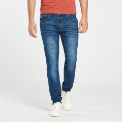 Men's Jeans High Stretch Fashion Black Blue Denim 