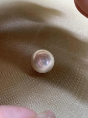 天然极光曼塔淡水珍珠白透粉