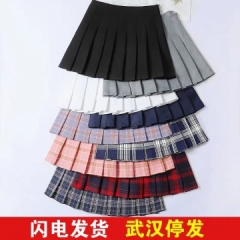 Plaid pleated skirt short skirt women summer 2020 