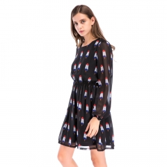 2018Autumn Wholesale Latest Fashion Printed Black