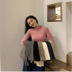 Half high collar bottoming blouse women's autumn w
