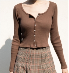 Brandy Zelly Top Crop Top brown onesize