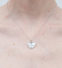 Brandy Angel Heart Necklace Silver onesize