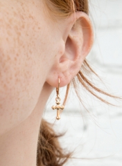 Brandy Cross Earrings gold onesize