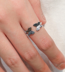 Brandy Silver Butterfly Ring Silver onesize