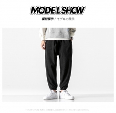 Wei pants men's autumn and winter plush and thicke