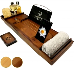 Blooming Lily Sturdily Designed Bath Tray with Win