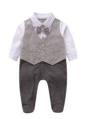 Spring/Autumn 2020 Baby Clothes Bow Tie Vest Child