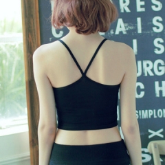 Summer pure cotton color exposed navel Y-shaped