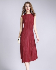 Miyake pleated sleeveless underlay dress women's A