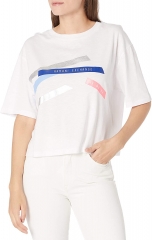 A|X Armani Exchange Women's Metallic Stripe Logo D