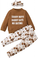 婴儿秋冬时尚保暖套装Baby cotton underwear set children color