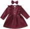 Baby girl autumn / winter dress solid color long s