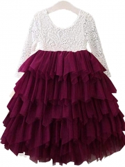 Open back A-line lace back dress