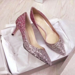 Crystal Shoes Wedding Shoes Women's New Middle Hee