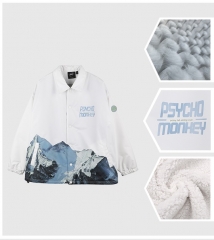 2020 Stylish warm cotton suit contrast color loose