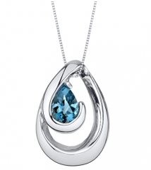 Dior Sterling Silver Wave Pendant Necklace availab