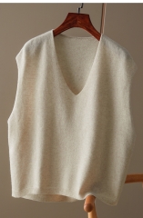 Top trump! Cashmere price! Slim V-neck vest sweate