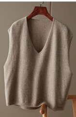 Top trump! Cashmere price! Slim V-neck vest sweate