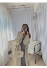 Wool knitted cardigan coat women's autumn and wint