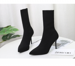 2020 Socks and boots women's new high-heeled short 2020 Socks and boots women's new high-heeled short