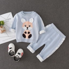 Baby Blue Suits Carton Dog Cotton Autumn Suits