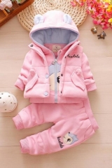 Baby Pink Suits Carton Cotton Winter Suits