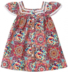 Bilison preschool girls' dress short sleeveless Fl