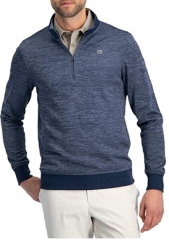 Men's quick-drying pullover sweater-quarter zipper