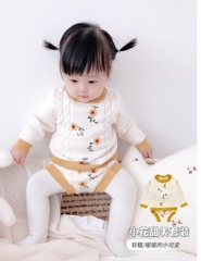 韩版 ins童装女宝宝洋气针织套装婴儿春秋冬毛衣短裤两件套外出服