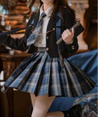 森女部落三角函数jk格裙制服半身裙百褶裙气质 森女部落三角函数jk格裙制服半身裙百褶裙气质