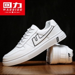 回力新款秋冬男生舒适黑白运动休闲鞋