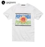 林宛仪男士纯棉白色短袖