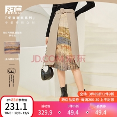 冬宫博物馆联名】新品油画风2021冬新款半身裙女 西斯莱-圣马莫斯河岸 M