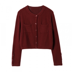 "Youxiang" vintage red sweater women wea