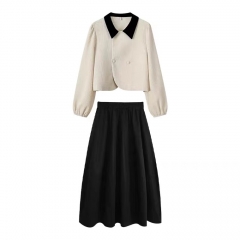 2020新款高级感冬连衣裙子女秋冬季韩剧两件套长裙 2020新款高级感冬连衣裙子女秋冬季韩剧两件套长裙