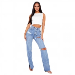 High Quality High Waist Women's Jeans Pants