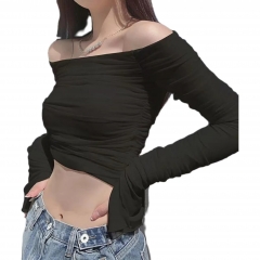 t-shirt women's clothing Amazon hot-selling sexy o