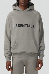 Kangaroo hood sweater charcoal grey black x