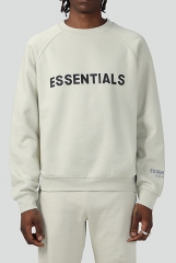 Classic round neck plush sweater Matcha Green