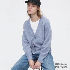 梦境剧院 原创 souffle yarn舒芙蕾 V领毛衣开衫 蓝 s