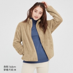 梦境剧院 原创 秋冬 女装 长绒摇粒绒拉链茄克(保暖珊瑚绒外套)