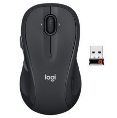 Logitech 罗技 M510 无线电脑鼠标 适用于 PC 带 USB 统一接收器 - 石墨