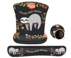 ToLuLu 键盘腕托鼠标垫支撑,凝胶人体工程学鼠标垫适用于电脑笔记本电脑,舒适耐用的鼠标垫键盘腕托