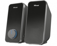 Trust Arys 2.0 PC 扬声器，28 W 峰值功率，3.5 毫米辅助，USB 供电，音量