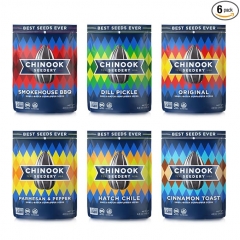Chinook Seedery 烤巨型向日葵种子 - KETO 零食取样器 - 最适合零食包 -