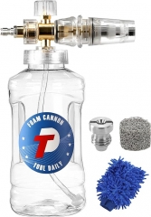 工具日常泡沫炮,可调节雪泡沫长矛,泡沫冲击波压力清洗机带 M22 和 1/4 英寸快速连接,附加孔喷