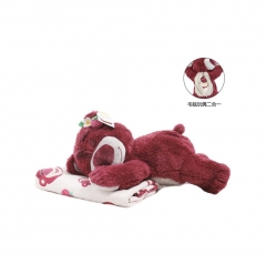 POTDEMEL 蜂蜜罐 x Disney/迪士尼 睡颜草 莓熊＋毛毯套装 玩偶 毛绒公仔