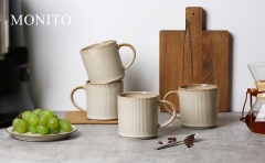 咖啡杯 4 件套,16 盎司马克杯套装,陶瓷咖啡杯带大手柄,适合拿铁、热茶、卡布奇诺、摩卡和可可 -